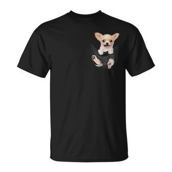チワワ愛好家のためのあなたのポケットの中の面白いチワワ Tシャツ - Kawaiitshirt