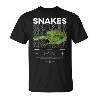 テンプルピットバイパースネークストリートウェア爬虫類キーパー 長袖tシャツ Tシャツ - Kawaiitshirt