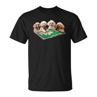 トイプードル 犬 麻雀 面白いtシャツ 文字入り メンズ おもしろ 面白い 服 おもしろグッズ ネタ 雀士 Tシャツ - Kawaiitshirt