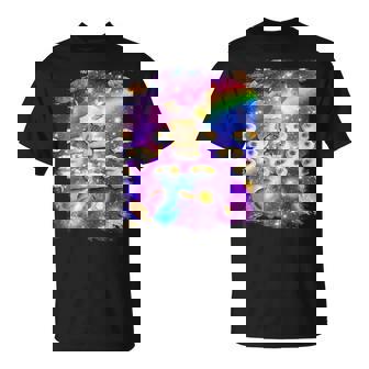 トーストスペース 猫 パンローフキャット レインボーギャラクシー Tシャツ - Kawaiitshirt