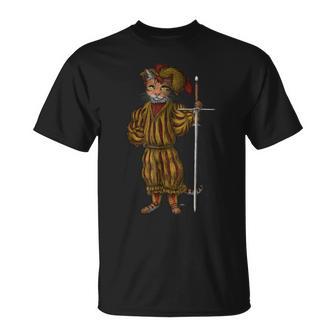 ドイツ ランドスケニヒト猫 ルネサンス ツヴァイハンダー 剣 Hema Tシャツ - Kawaiitshirt