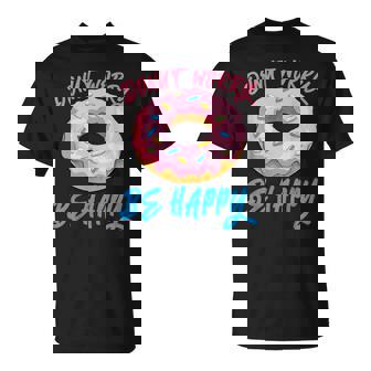 ドーナツ 悩み幸せになる 生地 デザート 幸福 スナック ドーナツ Tシャツ - Kawaiitshirt