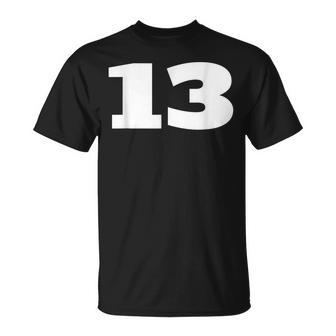 ナンバー13 Thirn スポーツチーム フロントプリント お揃い 誕生日 Tシャツ - Kawaiitshirt