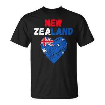 ニュージーランド国旗 ホリデーハート ニュージーランド国旗 Tシャツ - Kawaiitshirt