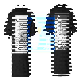 ハシビロコウさん 『サーフサイド・ボーダー』【どうぶつフレンズ】 サーファー／サーフボード 夏・面白 Tシャツ - Kawaiitshirt