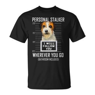 パーソナルストーカー犬ジャックラッセルテリア私はあなたに従います Jack Russell Terrier Dog 長袖tシャツ Tシャツ - Kawaiitshirt
