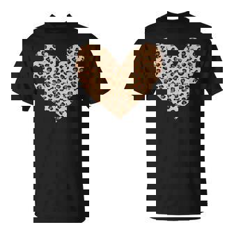 ヒョウ柄のハート／チーター柄のデザイン Tシャツ - Kawaiitshirt