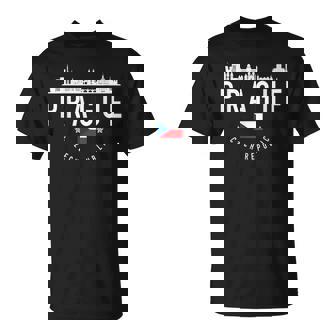 プラハ スカイライン チェコ共和国 国旗 プライド お土産 Tシャツ - Kawaiitshirt