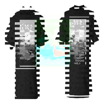 プーケット ロングテール ボート サムイ島 タイ 微笑みの国 バンコク お土産 旅行の贈り物 休暇 ビーチ パッタイ 長袖tシャツ Tシャツ - Kawaiitshirt