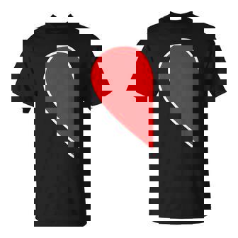ペア ハート 親子 恋人（Left 左）（ビューティフルライフ）半分 コーデ リンク ルック かわいい Tシャツ - Kawaiitshirt