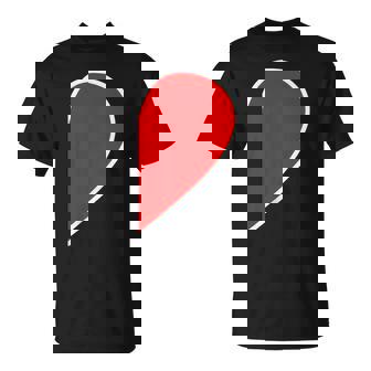 ペア ハート 親子 恋人（Right 右）（ビューティフルライフ）半分 コーデ リンク ルック かわいい Tシャツ - Kawaiitshirt
