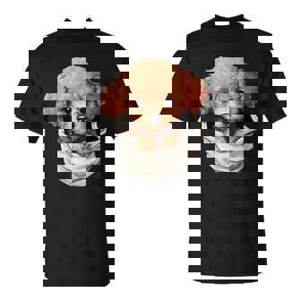 ポケットから覗く トイプードル 可愛い 犬 かわいい 子犬 犬好き 犬の飼い主 愛犬家 メンズ レディース キッズ Tシャツ - Kawaiitshirt