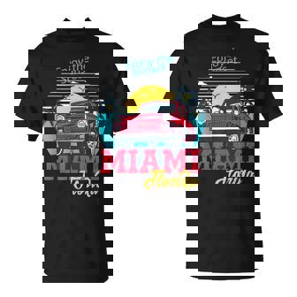 マイアミビーチtシャツ、マイアミ半袖グラフィックデザイン。 Tシャツ - Kawaiitshirt