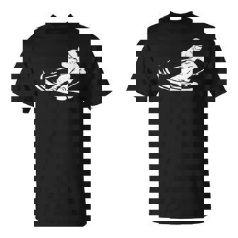 ミニマリスト スキー シルエット ウィンタースポーツ デザイン Tシャツ - Kawaiitshirt