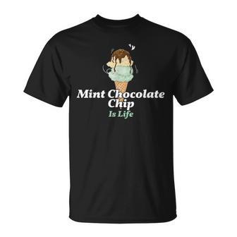 ミント・チョコレート・チップ・アイスクリームは人生だ Tシャツ - Kawaiitshirt