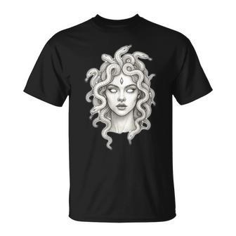 メデューサ ゴシック 女神 蛇 タトゥー Tシャツ - Kawaiitshirt