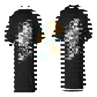 モルモット ハウリング トゥ ザ ムーン ミーム 面白い 90年代 モルモット 長袖tシャツ Tシャツ - Kawaiitshirt