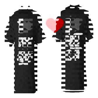 ユーズド加工 I Heart My Girlfriend アパレル I Love My Gf Tシャツ - Kawaiitshirt