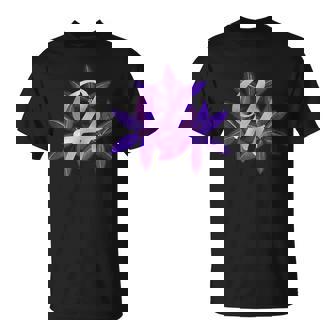 ライラック イニシャル H モノグラム パープル フローラル Tシャツ - Kawaiitshirt