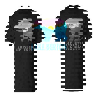 レイク・バートン 山 パープル セッティング ヒマワリ ネイチャーウッド Tシャツ - Kawaiitshirt