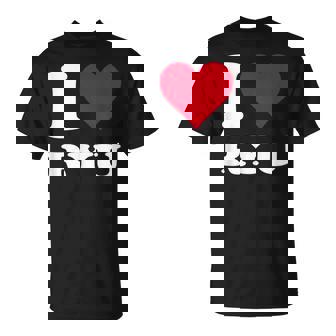 レッドハート I Love Ryu Tシャツ - Kawaiitshirt