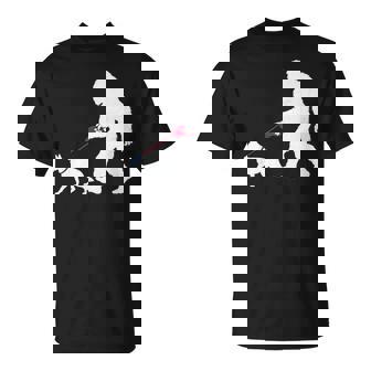 レトロ ビッグフット ウォーキング ジャーマンシェパード 犬 おもしろい サスカッチ 長袖tシャツ Tシャツ - Kawaiitshirt