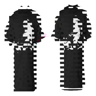 レトロ ビッグフット ウォーキング フレンチブルドッグ ファニー サスカッチ 長袖tシャツ Tシャツ - Kawaiitshirt