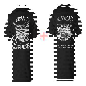 ロンドンのお土産 英国エンブレム 英国国旗 記念品 サイト Tシャツ - Kawaiitshirt