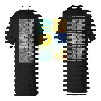 ヴァン・ゴッホコラージュ 星月夜 ひまわり アーモンドの花 Tシャツ - Kawaiitshirt