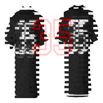 ヴィンテージナンバー 35 ホワイトレッドスポーツ代表チームナンバー 35 Tシャツ - Kawaiitshirt