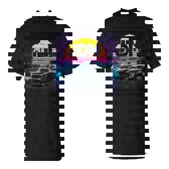 ヴェイパーウェーブ レトロ サンセット Jdm レジェンドカー 日本国内市場 長袖tシャツ Tシャツ - Kawaiitshirt