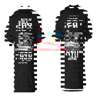 中途報告ポンツーンキャプテンサンタ 7月のクリスマスメンズ Tシャツ - Kawaiitshirt