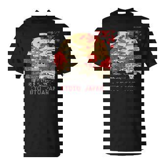 京都 日本 パゴダ 秋 風景 アート お土産 Tシャツ - Kawaiitshirt