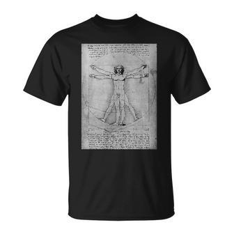 人物レオナルドダヴィンチのプロポーション Tシャツ - Kawaiitshirt