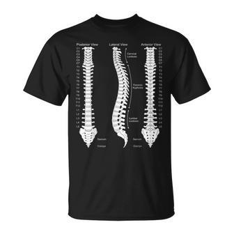 人間の脊椎解剖学カイロプラクティック図 Tシャツ - Kawaiitshirt