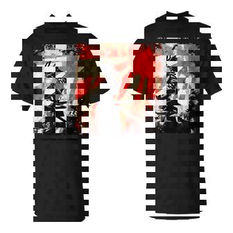 侍 日本のレトロアート 武士道 ヴィンテージ戦士 Tシャツ - Kawaiitshirt