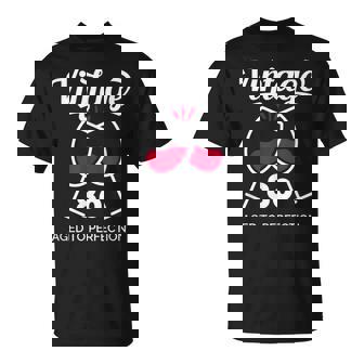 傘寿祝い ワイン好き 酒好き 父 母 男性 女性 80歳お祝いintage Aged To Perfection Tシャツ - Kawaiitshirt