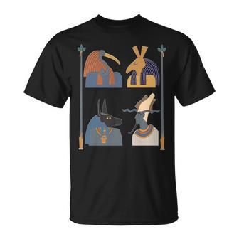 古代エジプトの神々 ファラオ神話 エジプトのピラミッド 長袖tシャツ Tシャツ - Kawaiitshirt