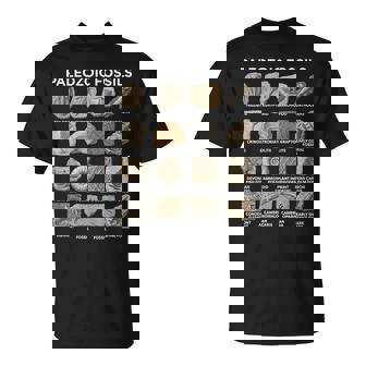 古生代化石チャート古生物学科学愛好家 Tシャツ - Kawaiitshirt