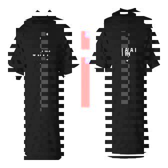 大文字で「Taiwan」の文字が入った縦型台湾国旗 Tシャツ - Kawaiitshirt