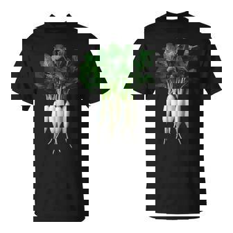 大根 野菜 グラフィックアート 大根 Tシャツ - Kawaiitshirt