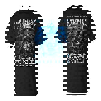 女が怖い狼アルファ・ウルフ・ミーム・クリンジ・ビアード Tシャツ - Kawaiitshirt