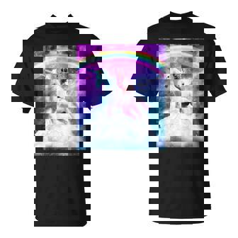 宇宙パグ 雲の上のレインボーユニコーン Tシャツ - Kawaiitshirt