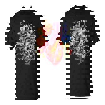 心臓超音波検査者ギフト 心臓専門医ギフト ハートフラワー Tシャツ - Kawaiitshirt