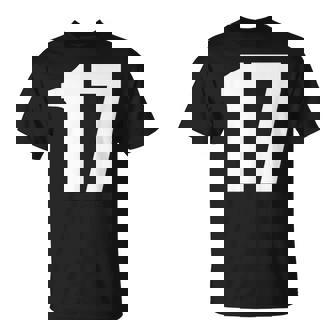 数字 セブンティーン数字 17 プレーンホワイト数字 Tシャツ - Kawaiitshirt