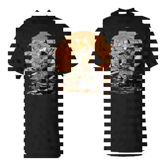 日本アート 柴犬 忍者 浮世絵 アニメ風 侍犬 Tシャツ - Kawaiitshirt