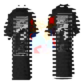 日本レトロアート 宮本武蔵 歌川国芳作 Tシャツ - Kawaiitshirt