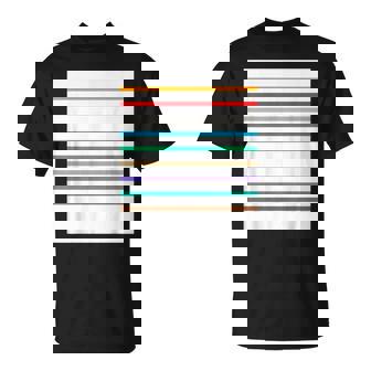 東京の地下鉄 カラー 色 ボーダー 鉄道【電車ファン】【変なデザイン屋さん】メトロ 面白い ポップ デザイン Tシャツ - Kawaiitshirt