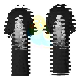 枝に腰掛けたチャーミングなセキセイインコ Tシャツ - Kawaiitshirt
