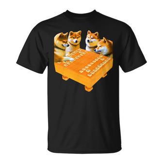 柴犬 将棋 イヌ 面白いtシャツ おもしろ 面白い 服 グッズ ネタ ウケ狙い メンズ 棋士 おもしろグッズ 長袖tシャツ Tシャツ - Kawaiitshirt